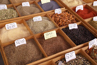 photo of a market selling spices