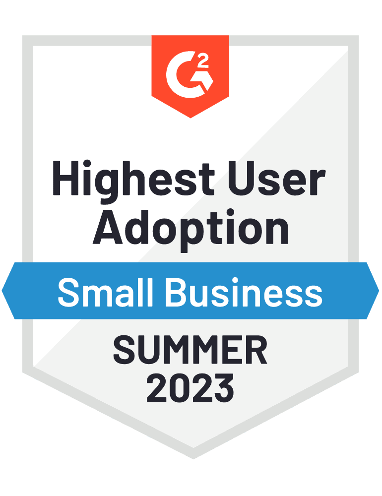 G2 highest user adoption small business summer 2023